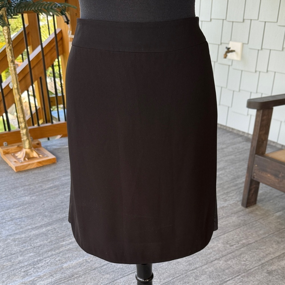 Eileen Fisher | Black Skirt w Silk Side Panels